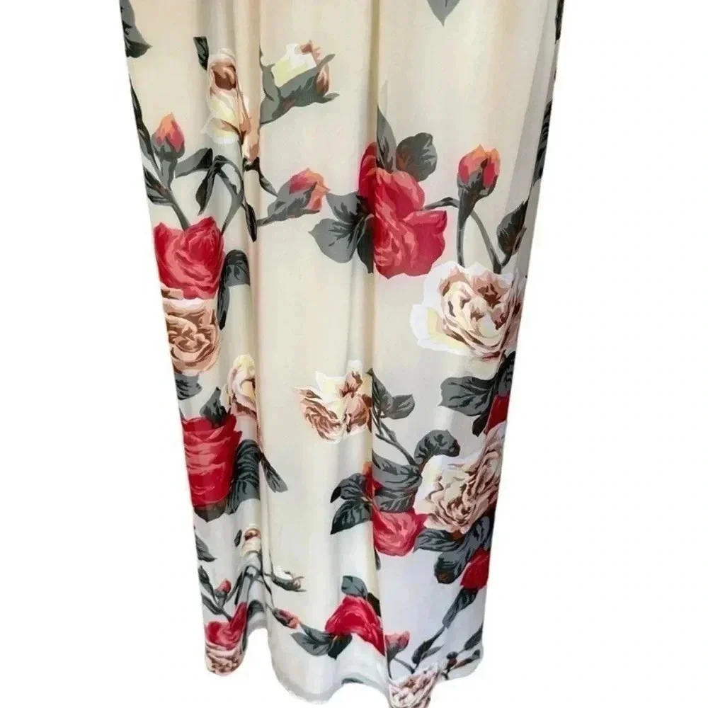 Show Me Your Mumu Amanda maxi dress lady rose print floral green small NWT. EE